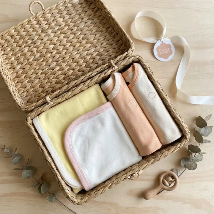 Faura Unisex Banana Cotton Just Born Gift Set - Peach