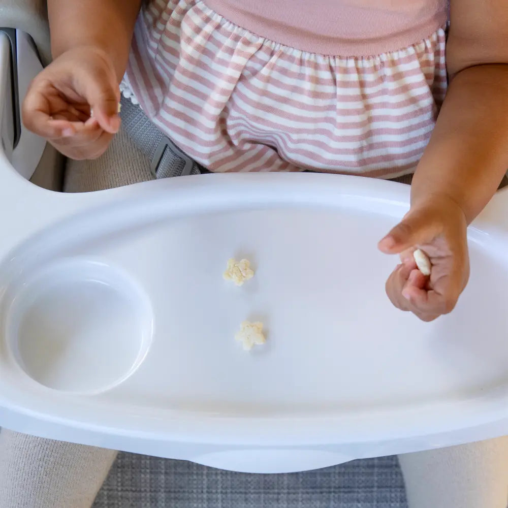 Ingenuity Baby Base 2-in-1 Booster Seat with Removable Tray &amp; Toddler Seat Conversion, Designed for Feeding &amp; Playtime, 6 - 36 months, Cashmere