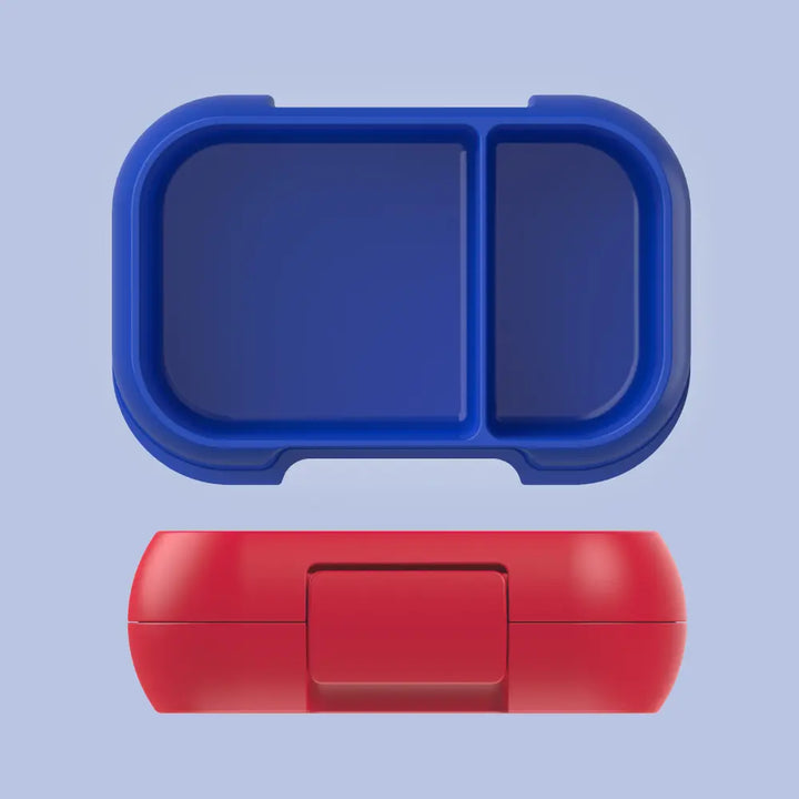 Bentgo Kids Leak-Proof Lunch Box with 2 Compartments, BPA-Free Bento Snack Box, Microwave, Dishwasher &amp; Freezer Safe, 355 ml - Red/Royal