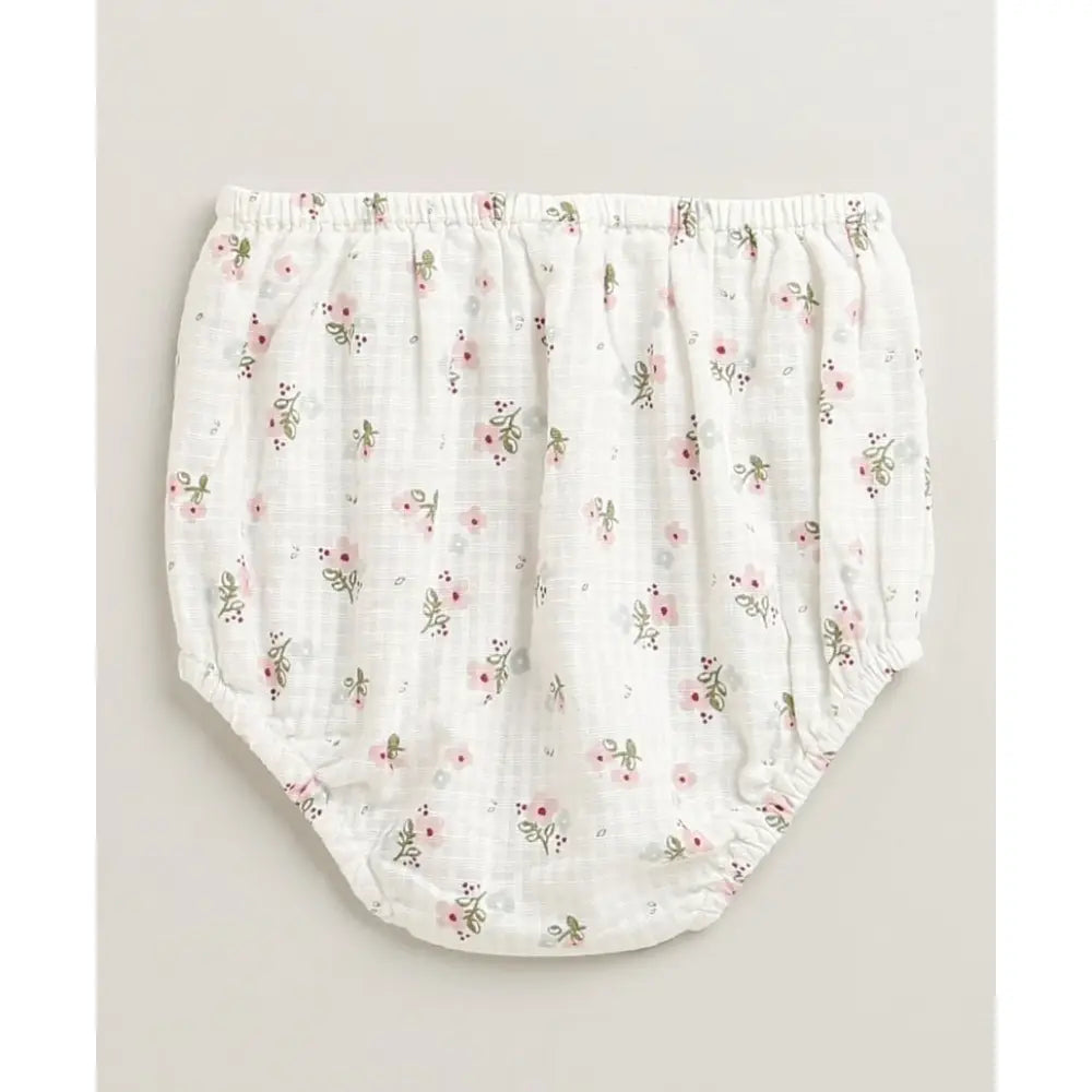 Sweetlime By As Sweet Blossom Ruffle Organic Cotton Dress &amp; Bloomer Set with Hairband - Off White