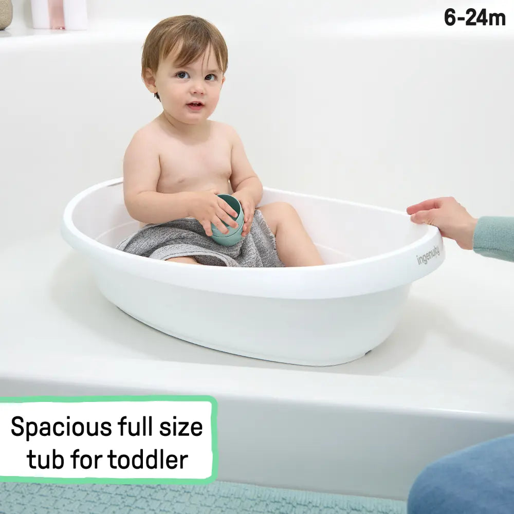 Ingenuity Room to Soak 4-in-1 Baby Bath Tub with Newborn Sling, Removable Support Seat &amp; Toddler Bath Space, 0-24 months