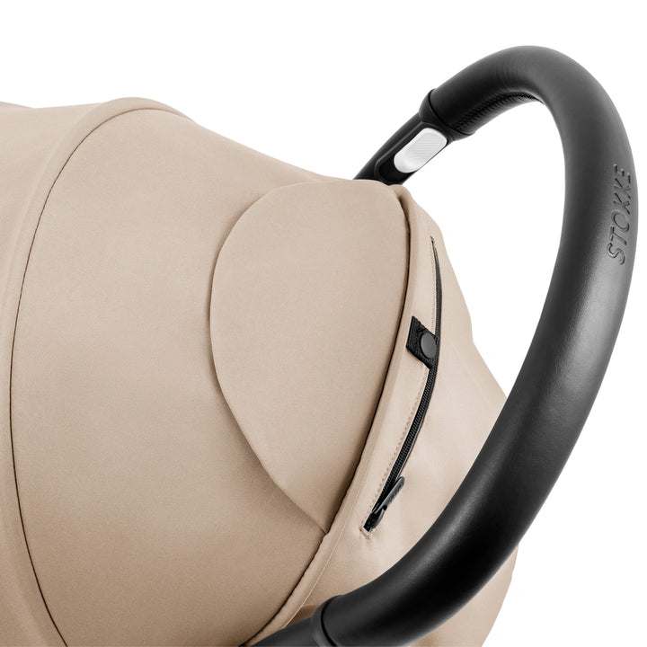 Stokke YOYO⁵  Seat Pack | 6 Months+ | Redesigned Padded Seat | Extendable Canopy | Zipped Back Pocket | Lightweight &amp; Comfortable | For Babies 6 Months to 4 Years | Requires YOYO Frame (Sold Separately) | Taupe