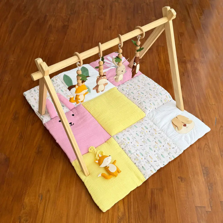 GWD Kids Woodland Explorer Play Gym &amp; Sensory Mat Set