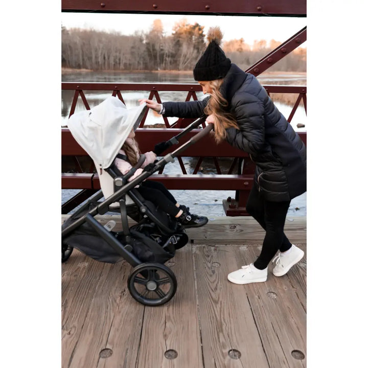 UPPAbaby Vista V3 Modular Baby Stroller, Travel System Compatible, Reversible Toddler Seat, All-Terrain Suspension, One-Hand Recline, Birth to 22 kg - Pearl Gray Jacquard