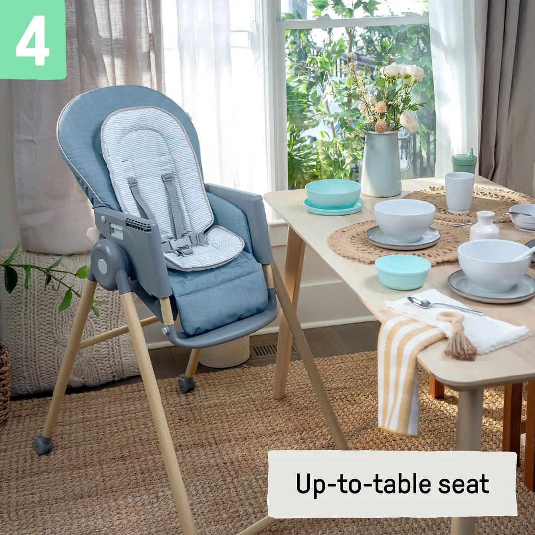 Ingenuity Proper Positioner Deluxe 7-in-1 High Chair with Recline, Rocking Infant Seat &amp; Booster Mode, Ergonomic Seat with Posture Support, 0-5 years