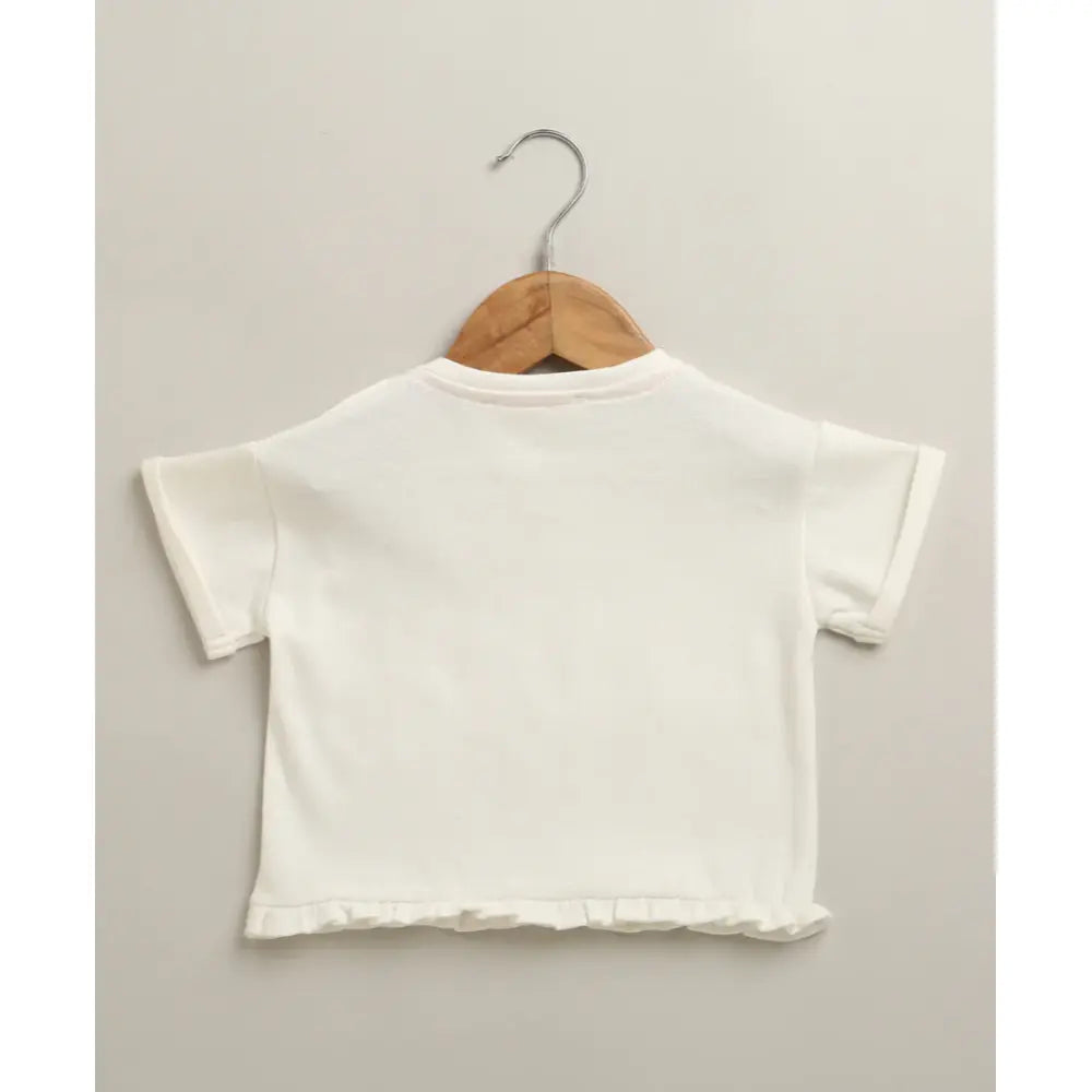 Sweetlime By As The Sunset Safari Cotton Co-ord Set - White &amp; Pink