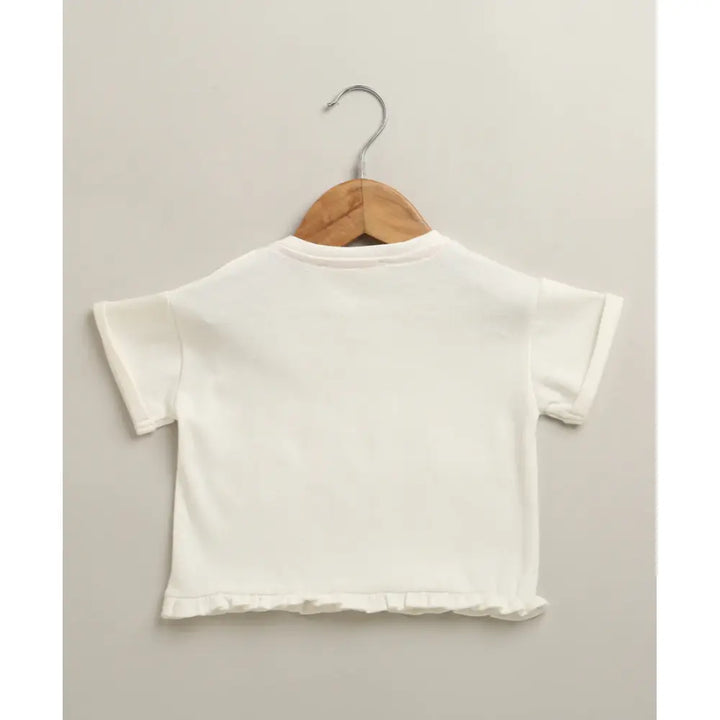 Sweetlime By As The Sunset Safari Cotton Co-ord Set - White &amp; Pink