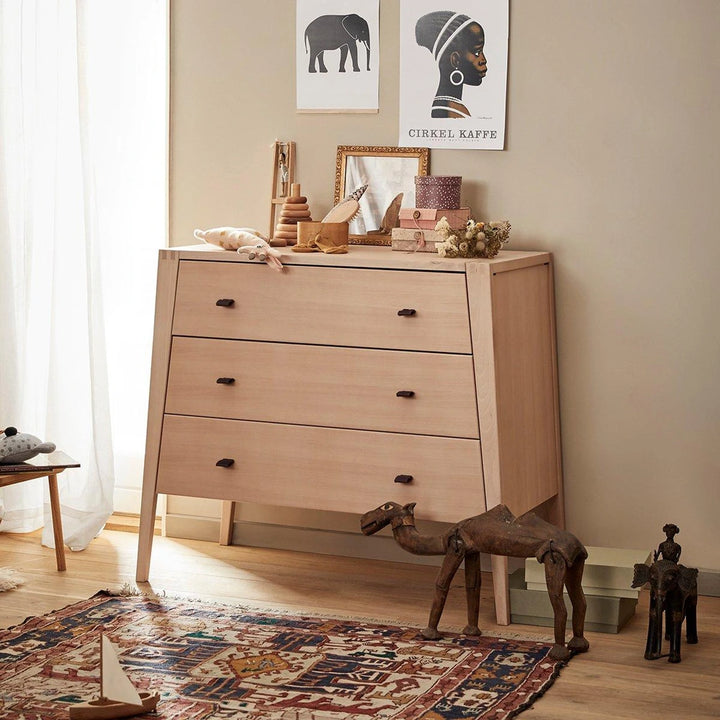 Leander Linea Dresser for Baby &amp; Kids, 3 Spacious Drawers, Soft-Close Storage, Modern Scandinavian Design