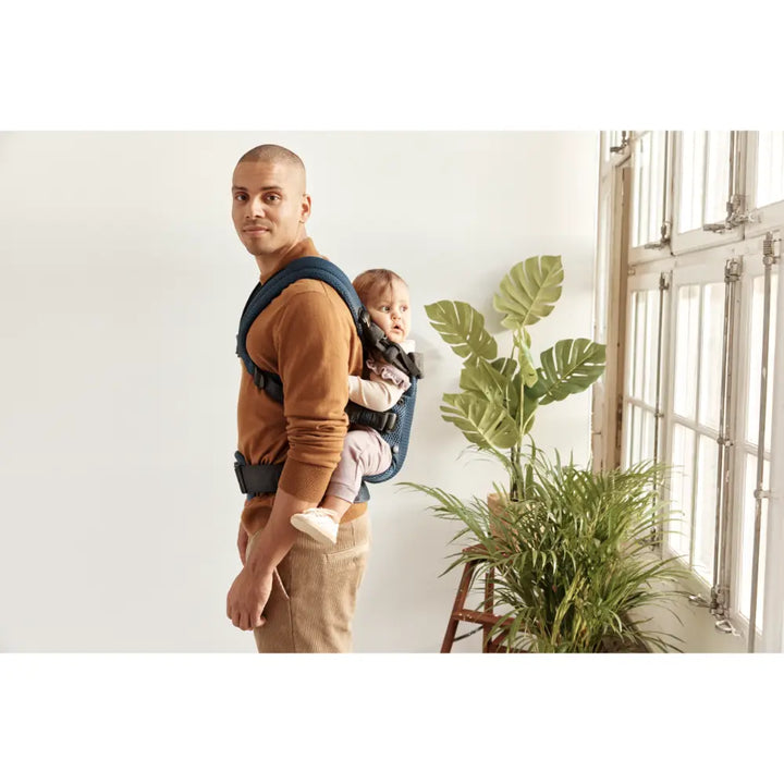 BabyBjorn Baby Harmony Carrier, 3D Mesh, Lightweight, Soft &amp; Breathable Newborn to Toddler Carrier, Adjustable Waistbelt &amp; Cross Straps, 4 Carry Positions, Birth - 3 Years (3-15Kgs) - Navy
