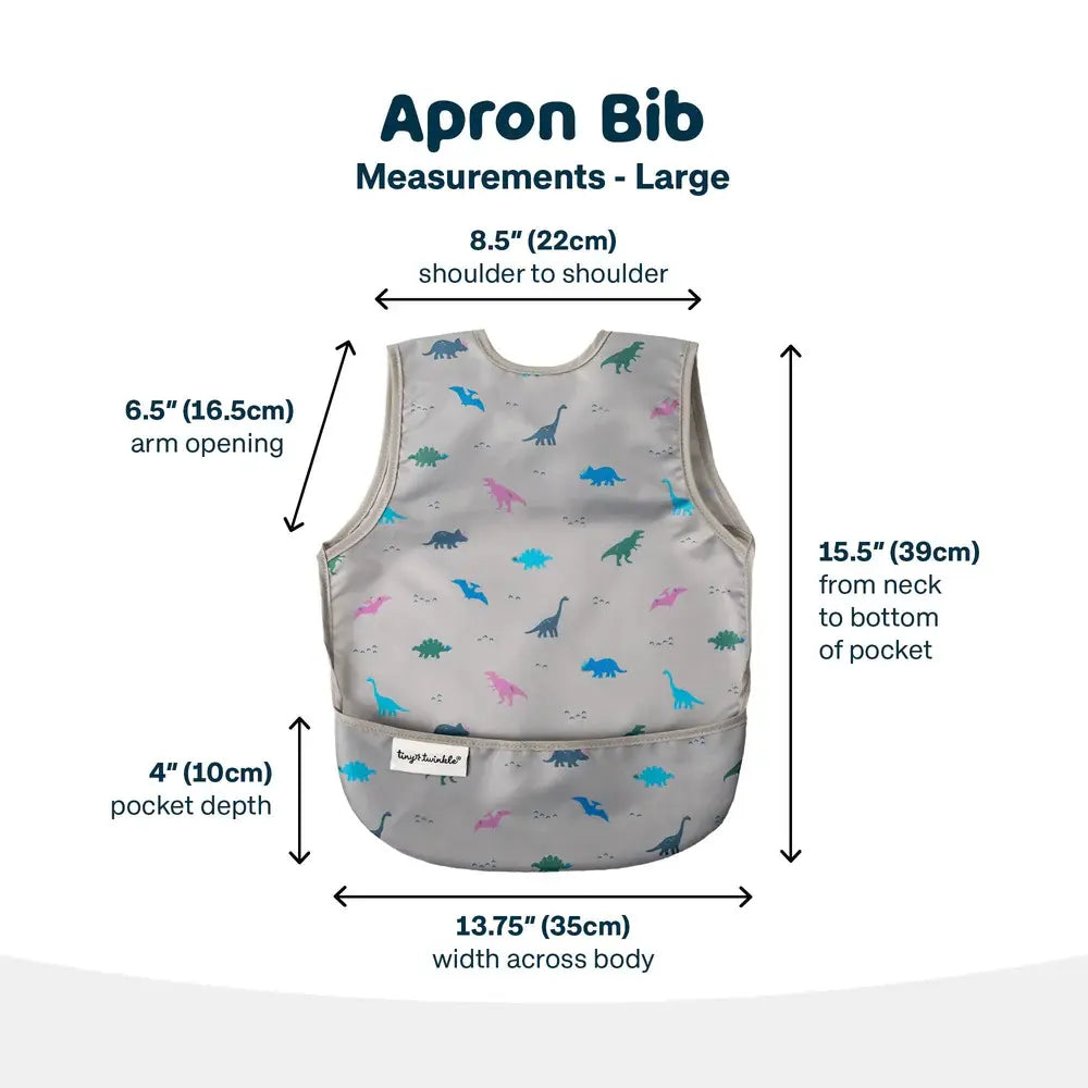 Tiny Twinkle - Mess-Proof Apron Bib - Beige Checker