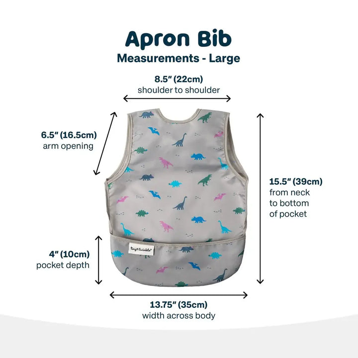 Tiny Twinkle - Mess-Proof Apron Bib - Beige Checker