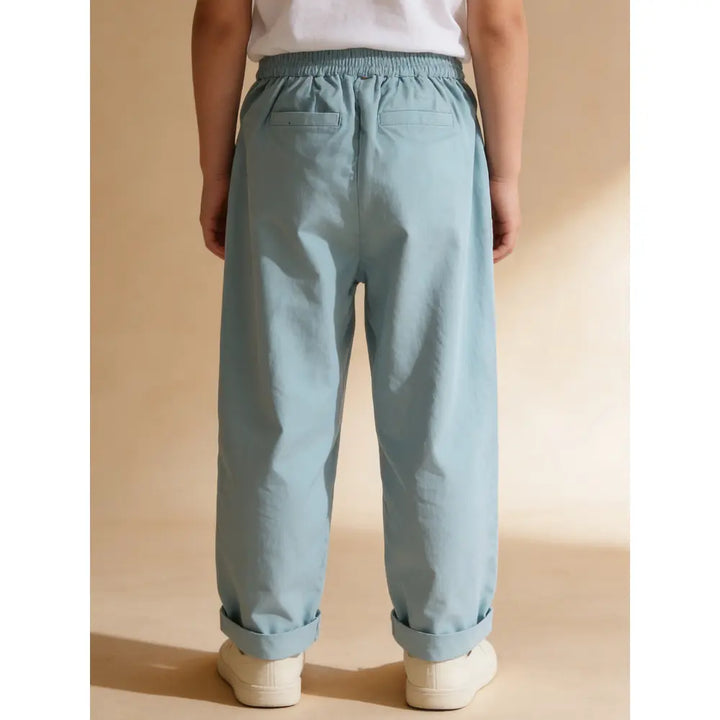 The Baby Trunk Unisex Comfy Patch Pants - Sea Blue and White