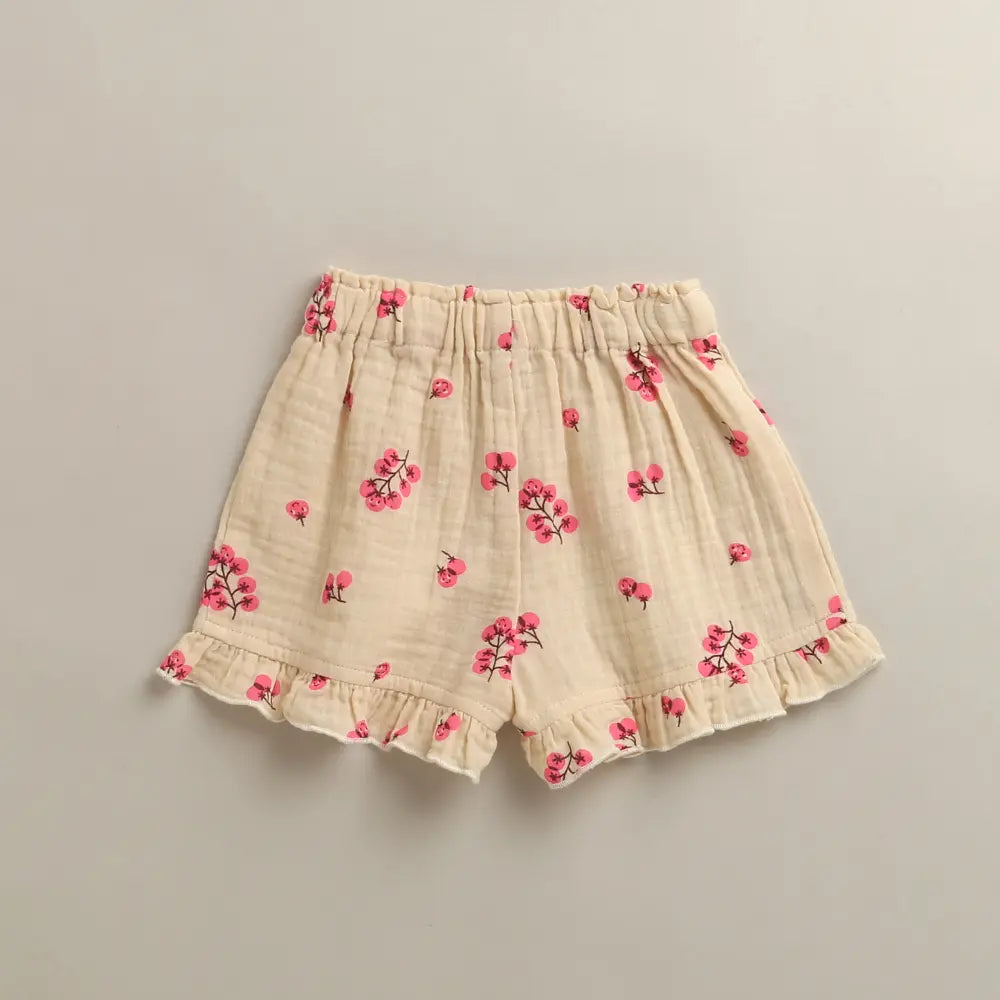 Sweetlime By As Cherry Kiss Cotton Ruffle Summer Co-ord Set