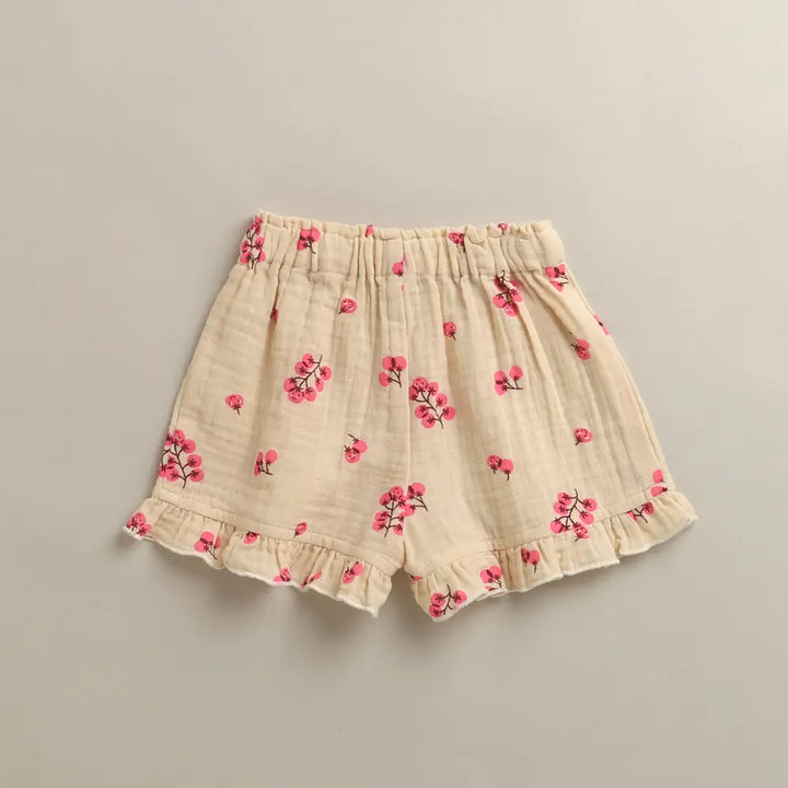 Sweetlime By As Cherry Kiss Cotton Ruffle Summer Co-ord Set