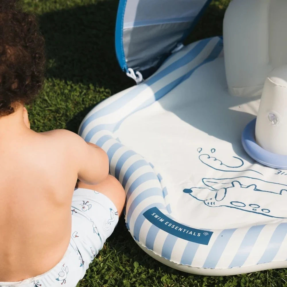 Swim Essentials Water Play Mat, Inflatable Water Activity Mat for Babies &amp; Toddlers for Ages upto 3 years, 76 cm - Blue - Surfer