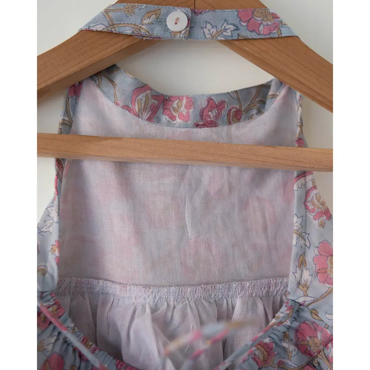Love The World Today Flutter Sky Blue Butterfly Halter Top Skirt Co-Ord For Girls