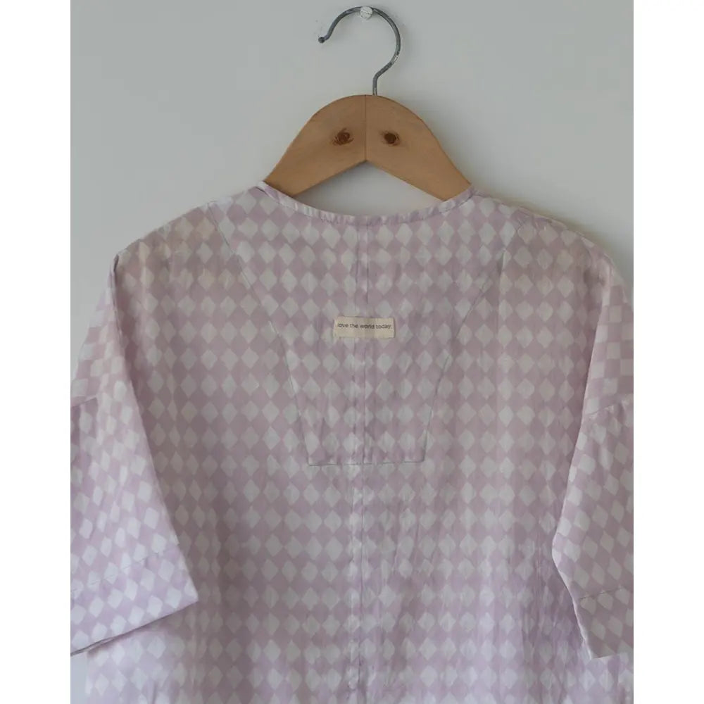 Love The World Today Shared Secrets Co-Ord In Lilac Rhombus For Boys