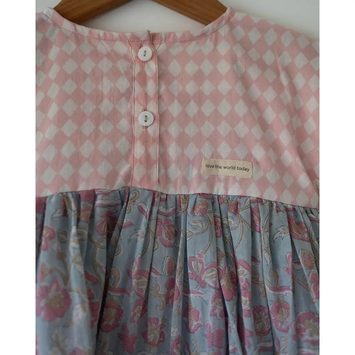Love The World Today Tassel Dress For Girls In Sky Blue Butterfly