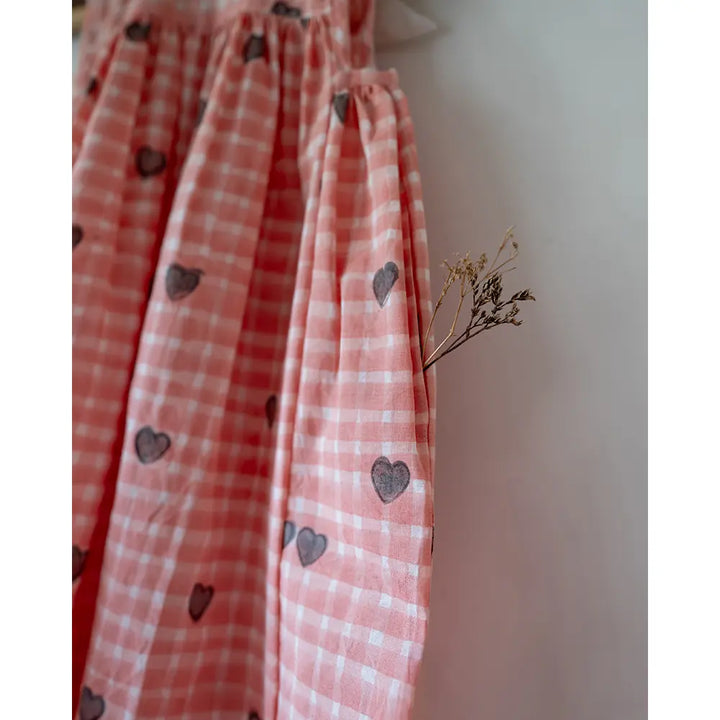 Love The World Today Nightgown - Peach Baked with Love Print - White
