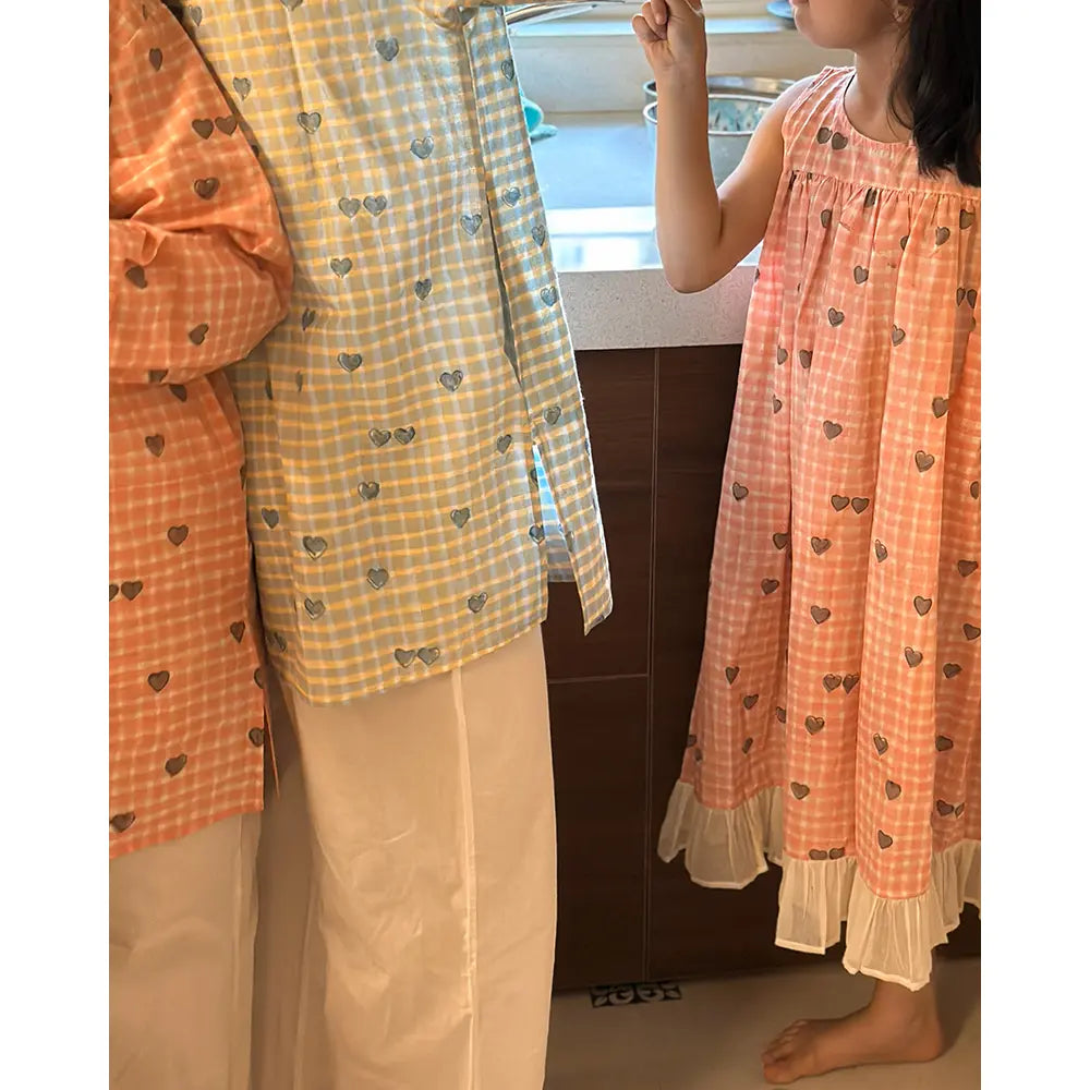 Love The World Today Nightgown - Peach Baked with Love Print - White