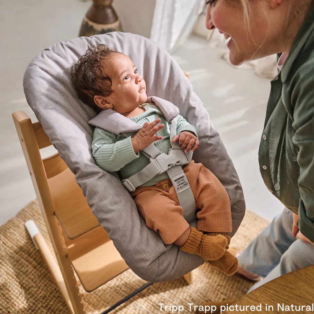 Stokke Tripp Trapp® Oak Wood Chair With Anthracite Newborn Set Bundle