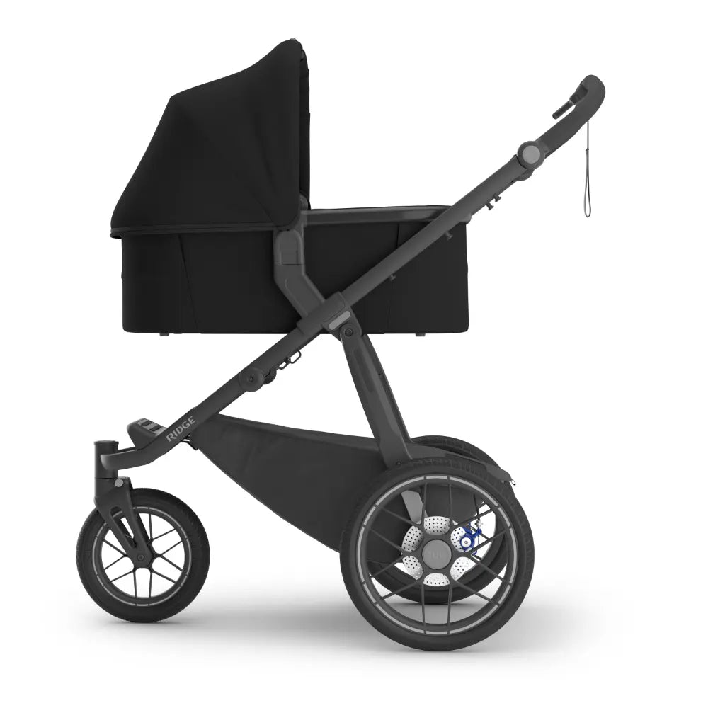 UPPAbaby Bassinet V3, Newborn Pram Attachment, Overnight Sleep Approved, Breathable Air Mesh Mattress, UPF 50+ Canopy, Compatible with Vista &amp; Cruz - Black