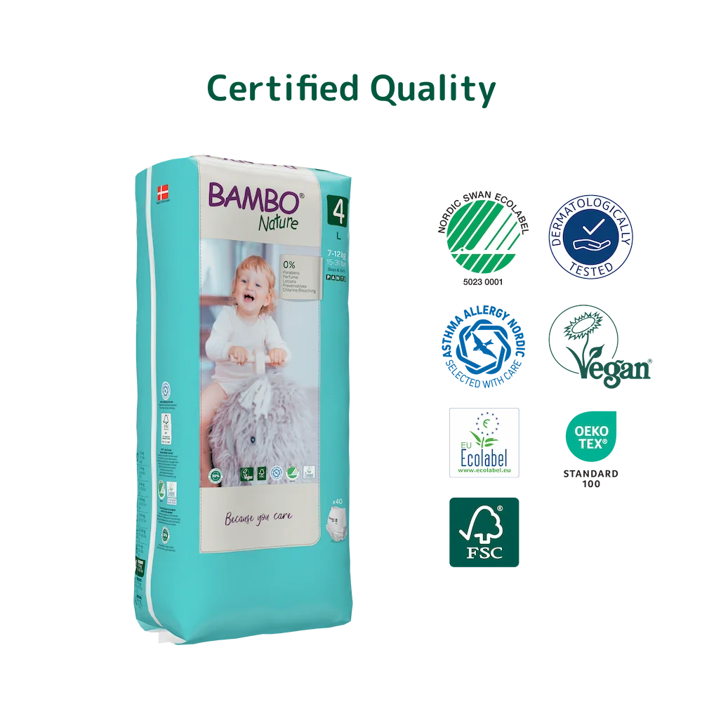 Bambo Nature Skin Friendly Pant Style Diapers - Large (7-12 kgs)