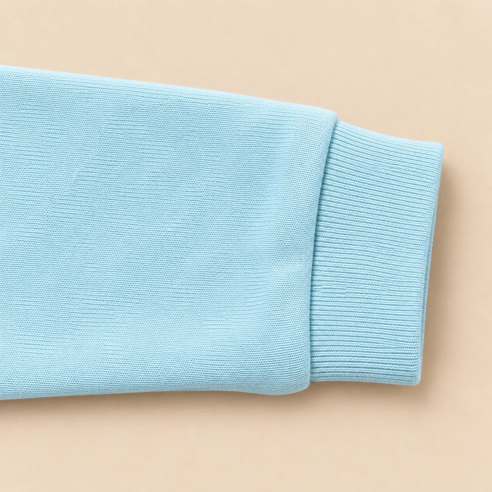 Faura Unisex Banana Cotton Snuggle Co-ord - Ivory / Ice Blue