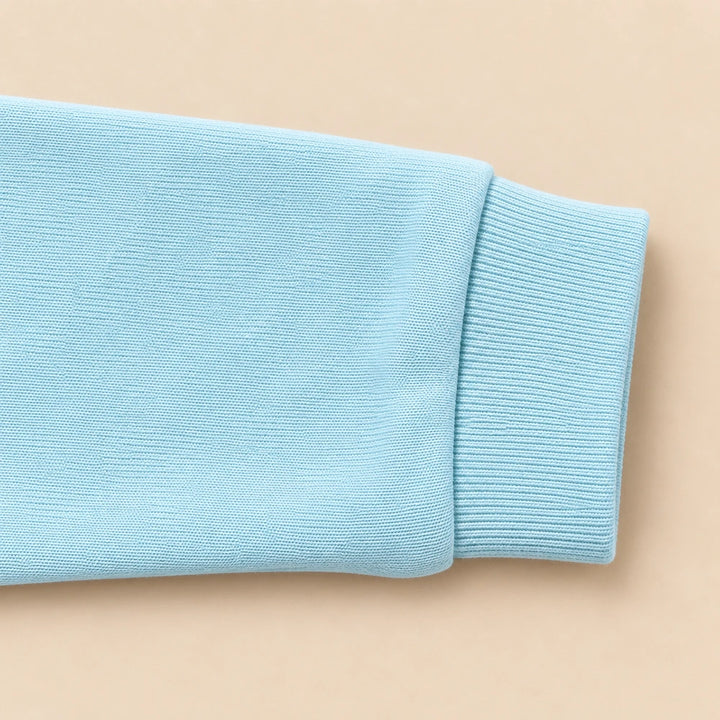 Faura Unisex Banana Cotton Snuggle Co-ord - Ivory / Ice Blue