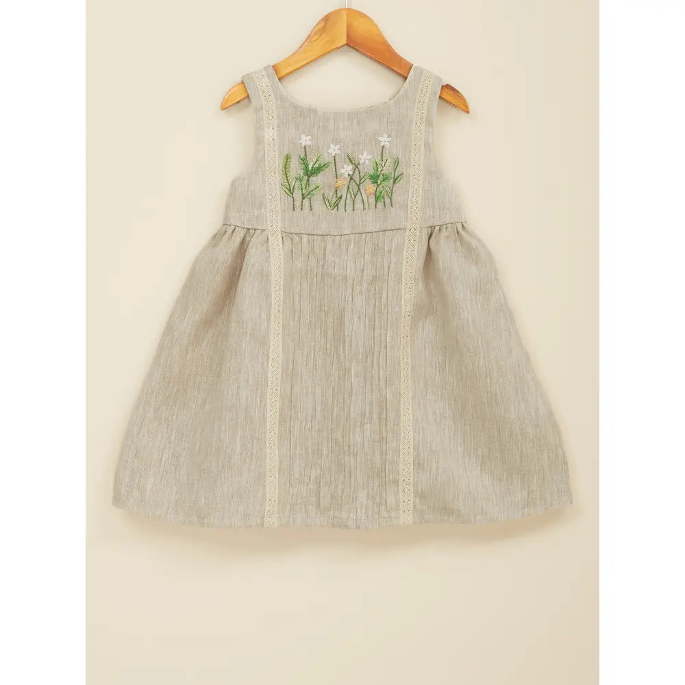 Liz Jacob Shift Linen Dress – Sleeveless, Ivory - Cream