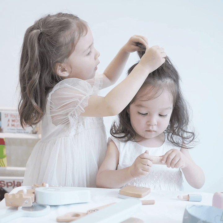 Playbox Comb &amp; Shine - Wooden Kids Hair Salon Playset