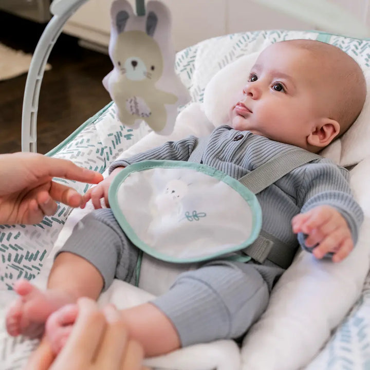 Ingenuity Keep Cozy 3-in-1 Grow with Me Baby Bouncer, Rocker &amp; Toddler Seat with Vibrations, Spruce, 0 - 30 months
