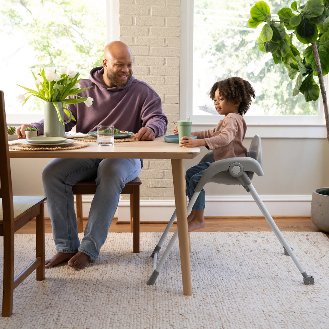 Ingenuity Trio Foldaway 6-in-1 High Chair with Booster Seat, Toddler Chair &amp; Foldable Easy Storage Design, 6M - 5 Years - Endless Blooms