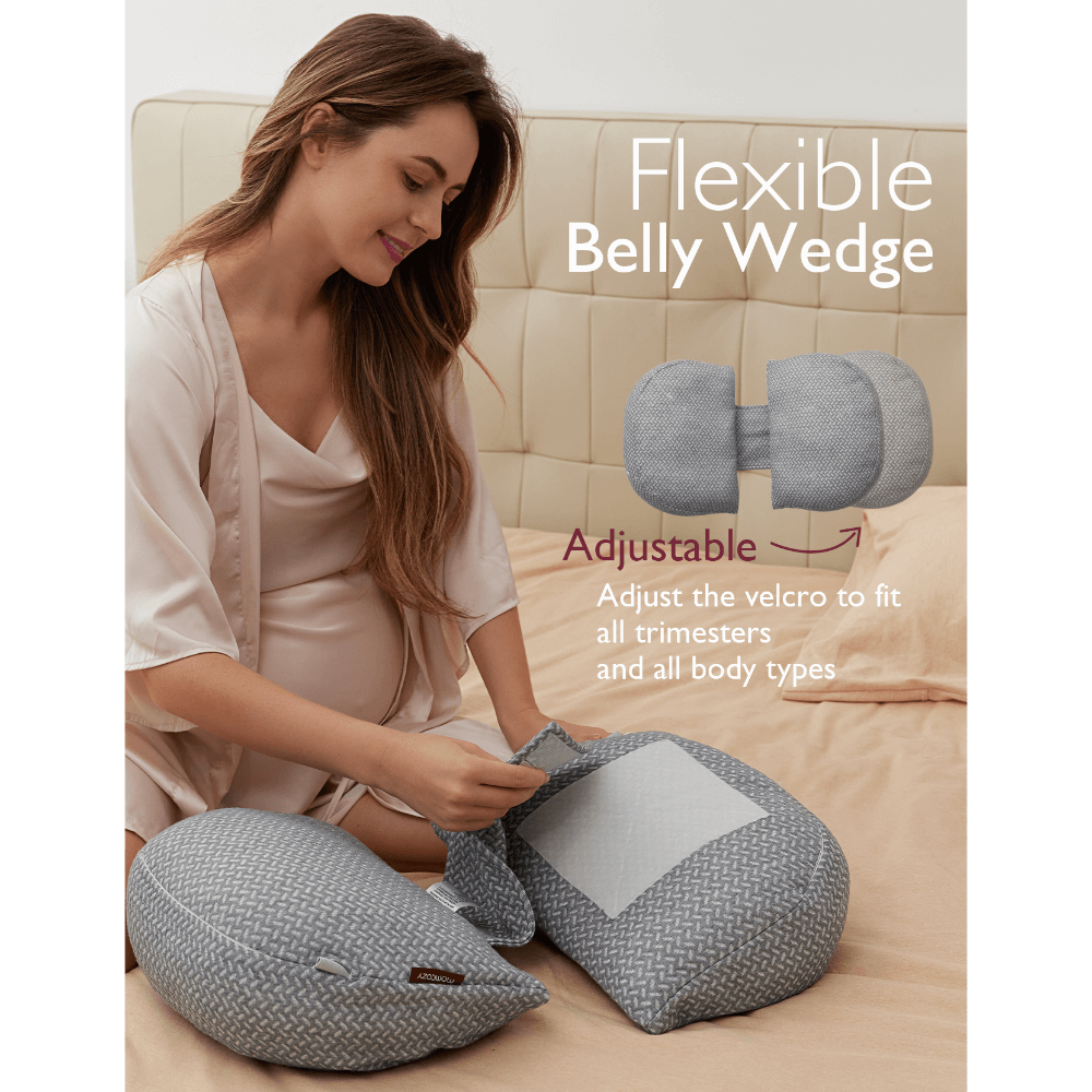 Momcozy Maternity Accessory Portable Maternity Pillow - Grey