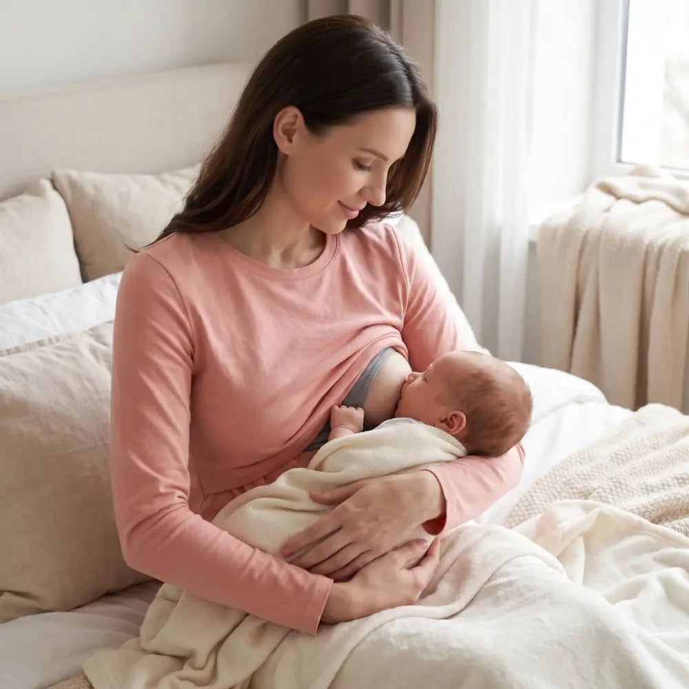 SOL MAMA Flap Access Nursing Top - Pink