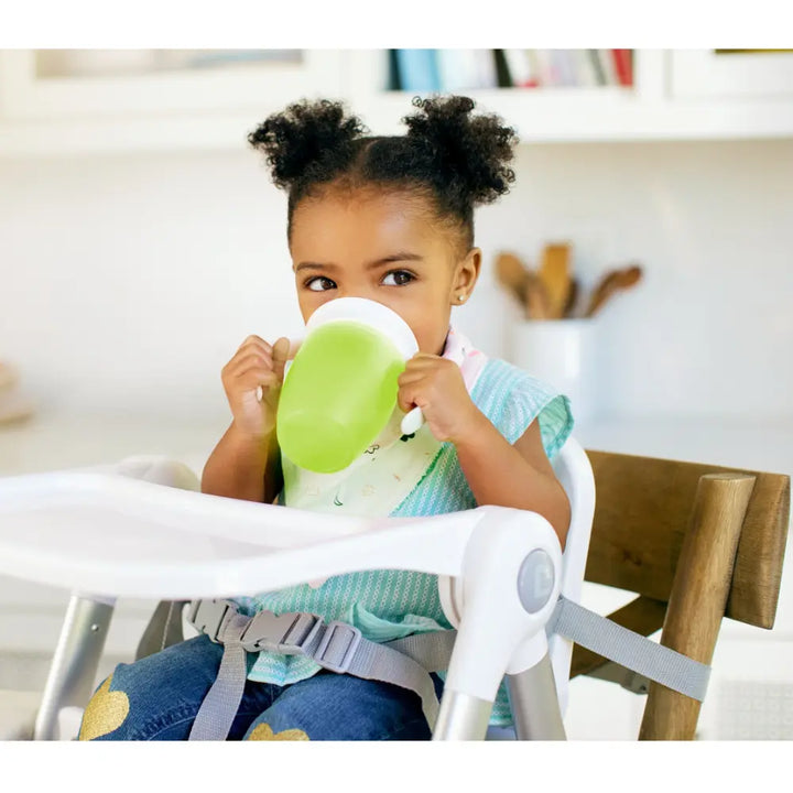 Munchkin 360° Spill-Proof Trainer Cup with Handles, Spoutless Sippy Cup for Babies, Easy Transition to Open Cup, BPA-Free, 7oz, 6+ Months - Green
