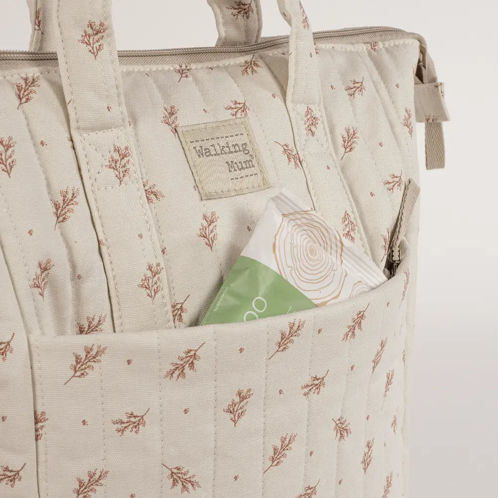 Walking Mum Diaper Backpack with Changing Pad, Large Capacity Water-Resistant with Multi-Pocket Organizer, Insulated Bottle Pocket, Shoulder &amp; Stroller Straps, Floral Print- Pink