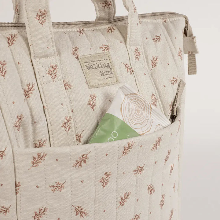 Walking Mum Diaper Backpack with Changing Pad, Large Capacity Water-Resistant with Multi-Pocket Organizer, Insulated Bottle Pocket, Shoulder &amp; Stroller Straps, Floral Print- Pink