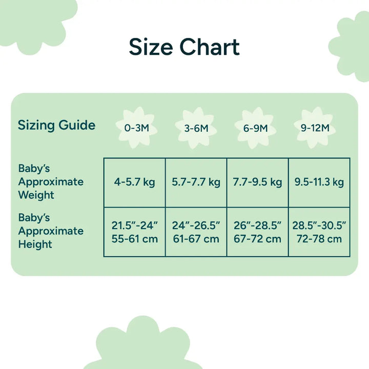 Nintara Baby 100% Cotton Unisex Bodysuit &amp; Pant Set – Baby Bloom (Pack of 3)