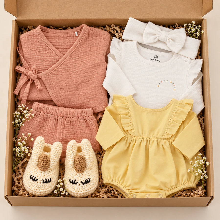 Furr Balls-Neutral Baby Gift Box(The Little Sunshine Baby Gift Box)