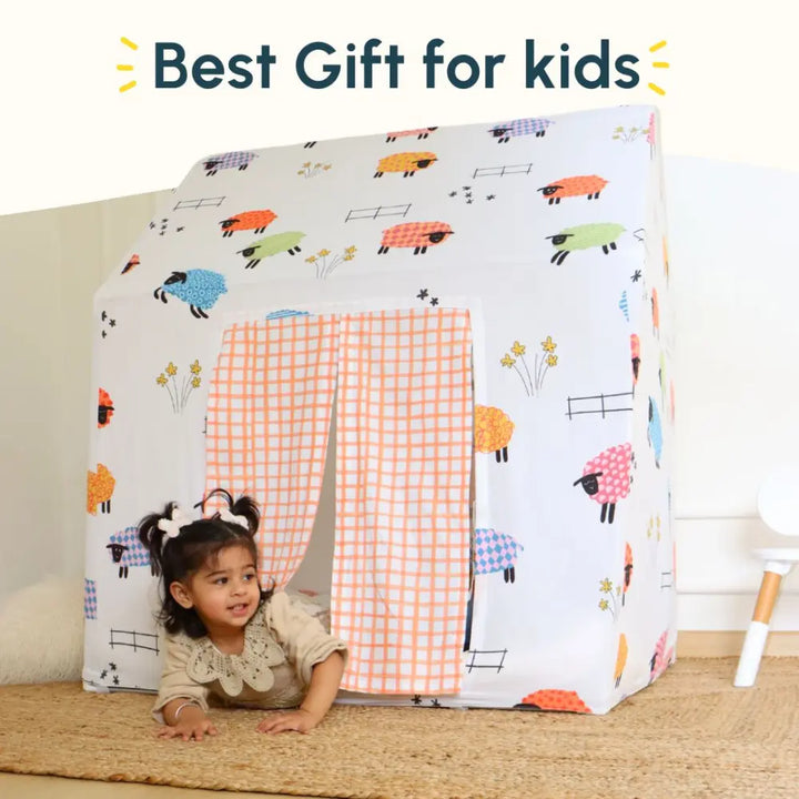 Curious Cub Animal-Themed Kids Play Tent House | Cozy Indoor Hideaway for Imaginative &amp; Independent Play | uitable for Children Aged 2–5 Years