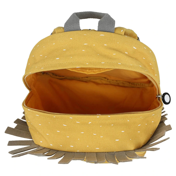 Trixie Kids Backpack | Lightweight Water-Repellent School &amp; Travel Bag with Adjustable Padded Straps, Front Pocket &amp; Name Tag for Toddlers and Preschoolers | 3 Years Onwards | Mr. Lion