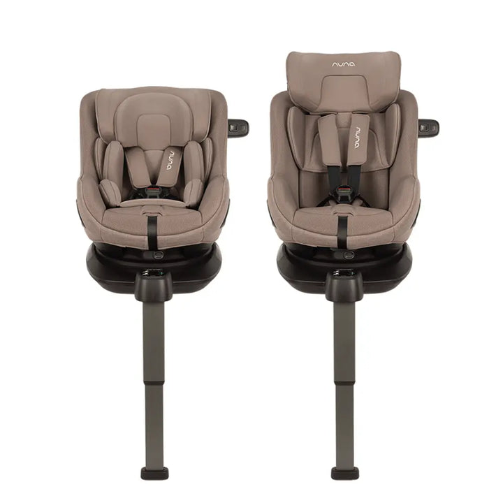 Nuna PRUU Aire Infant Car Seat|Convertible (Forward &amp; Rear Facing)|360 Degrees Rotation with Base|Retractabe Sun Canopy|Moisture Absorbing Airy Mesh|5 Positions Recline In Both Mode|For 0 to 4Y|Upto 19 Kg - Cedar
