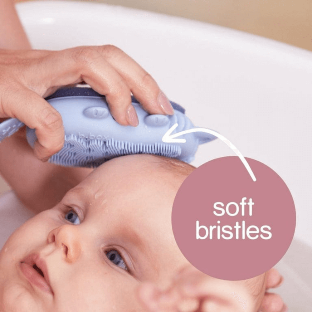 b.box Baby Soft Silicone Bath Brush with Sponge