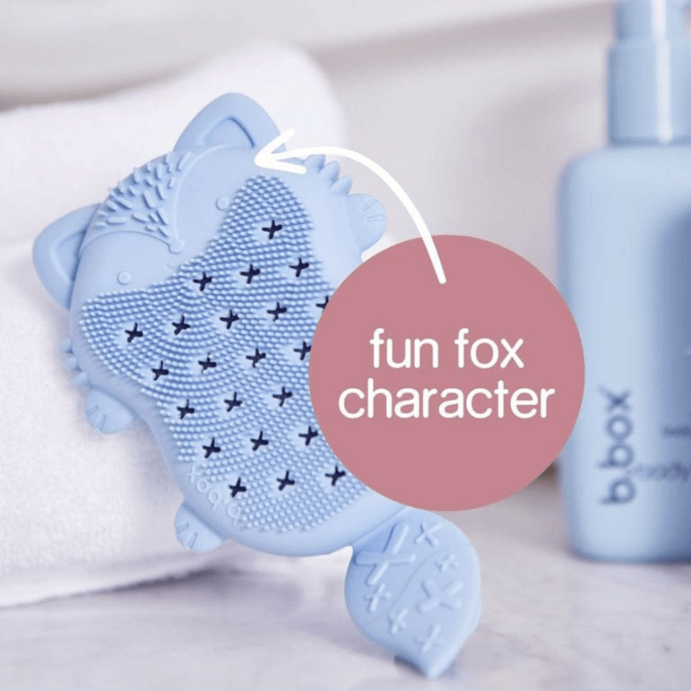 b.box Baby Soft Silicone Bath Brush with Sponge