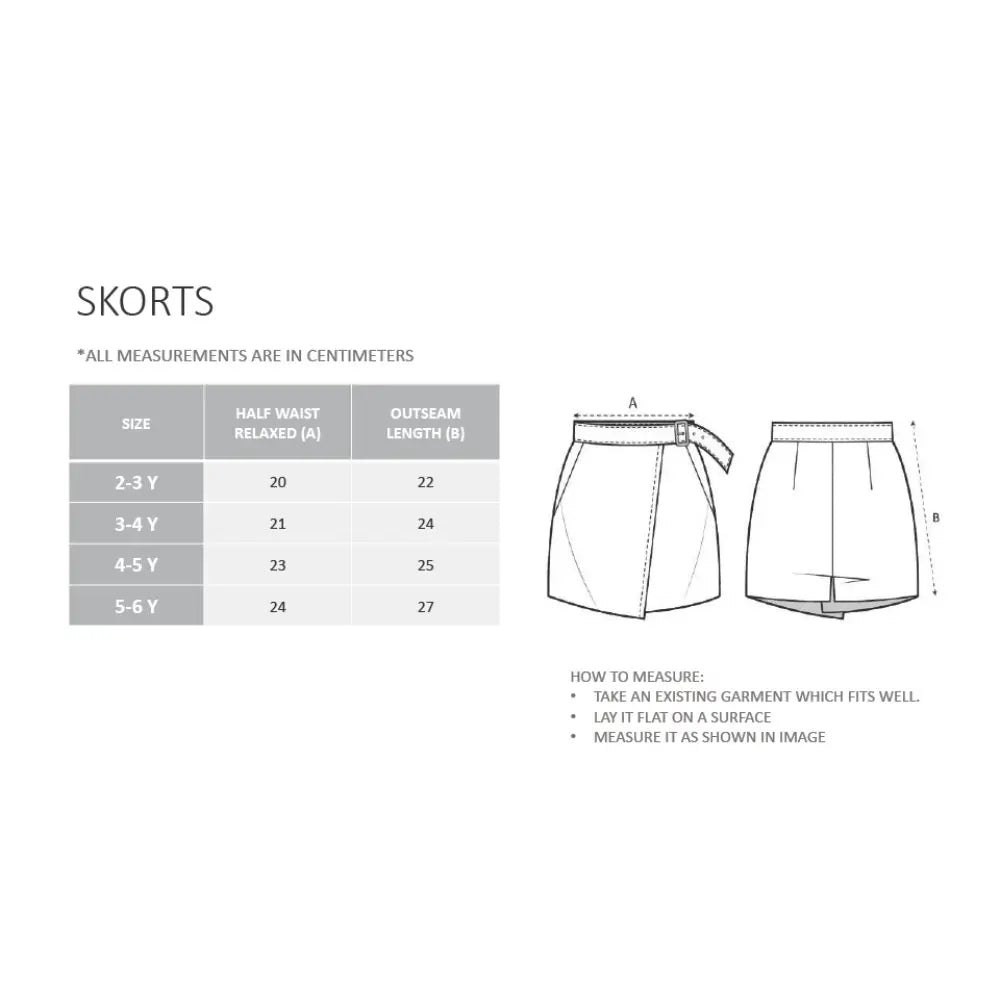 Krawl Kids Asymmetric Skort - Blue