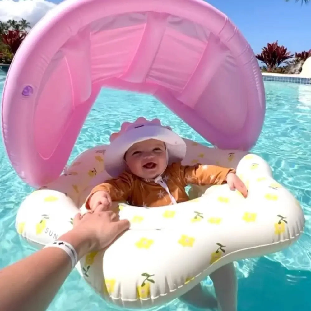 SUNNYLiFE Lilac Color Inflatable Baby Float With Canopy Mima The Fairy Lemon