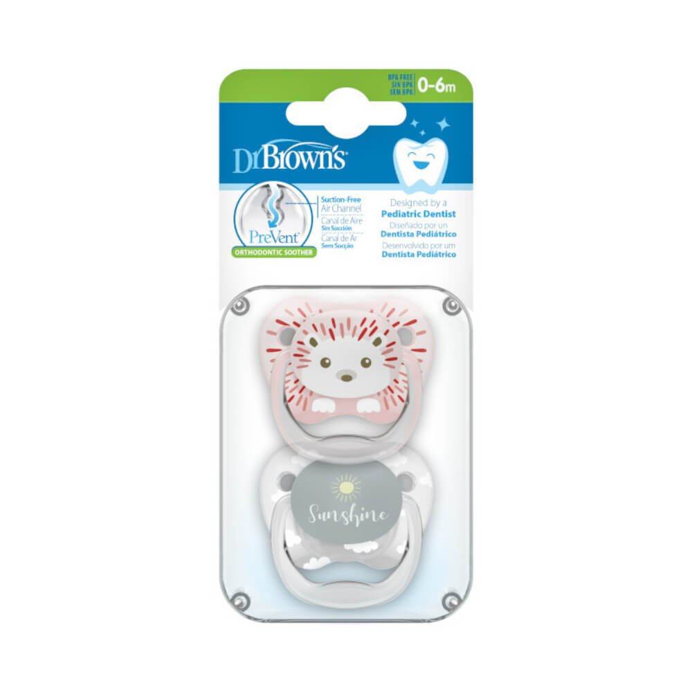 Dr. Brown's Prevent Printed Shield  Stage 1 Soother - Pack of 2