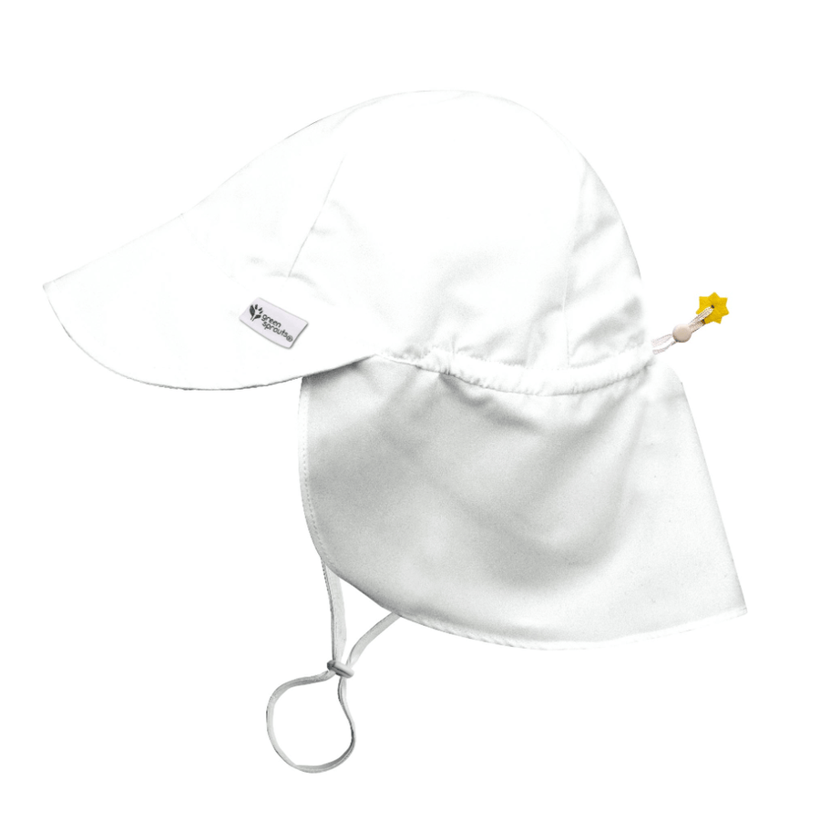 Green Sprouts Sun Protection Flap Hat - White (0 - 4 years)