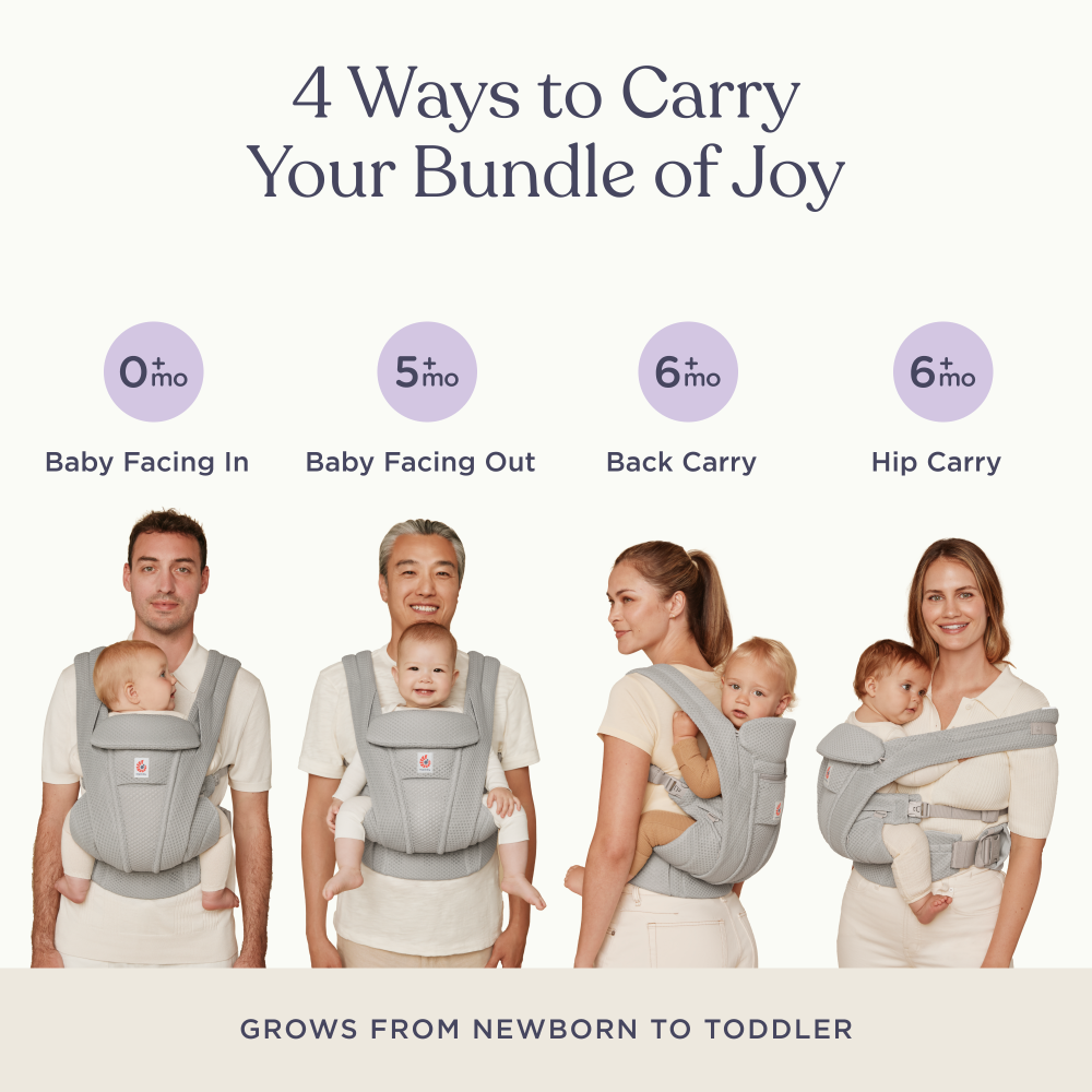 Ergobaby Omni Deluxe Baby Carrier - Lightweight Newborn to Toddler Carrier with Breathable Soft Cotton, Enhanced Lumbar Support,  Adjustable Waistbelt &amp; Cross Straps, Privacy Hood, 4 Carry Positions, 6 Storage Pockets, 3-20Kgs, Birth - 4 Years, Camel